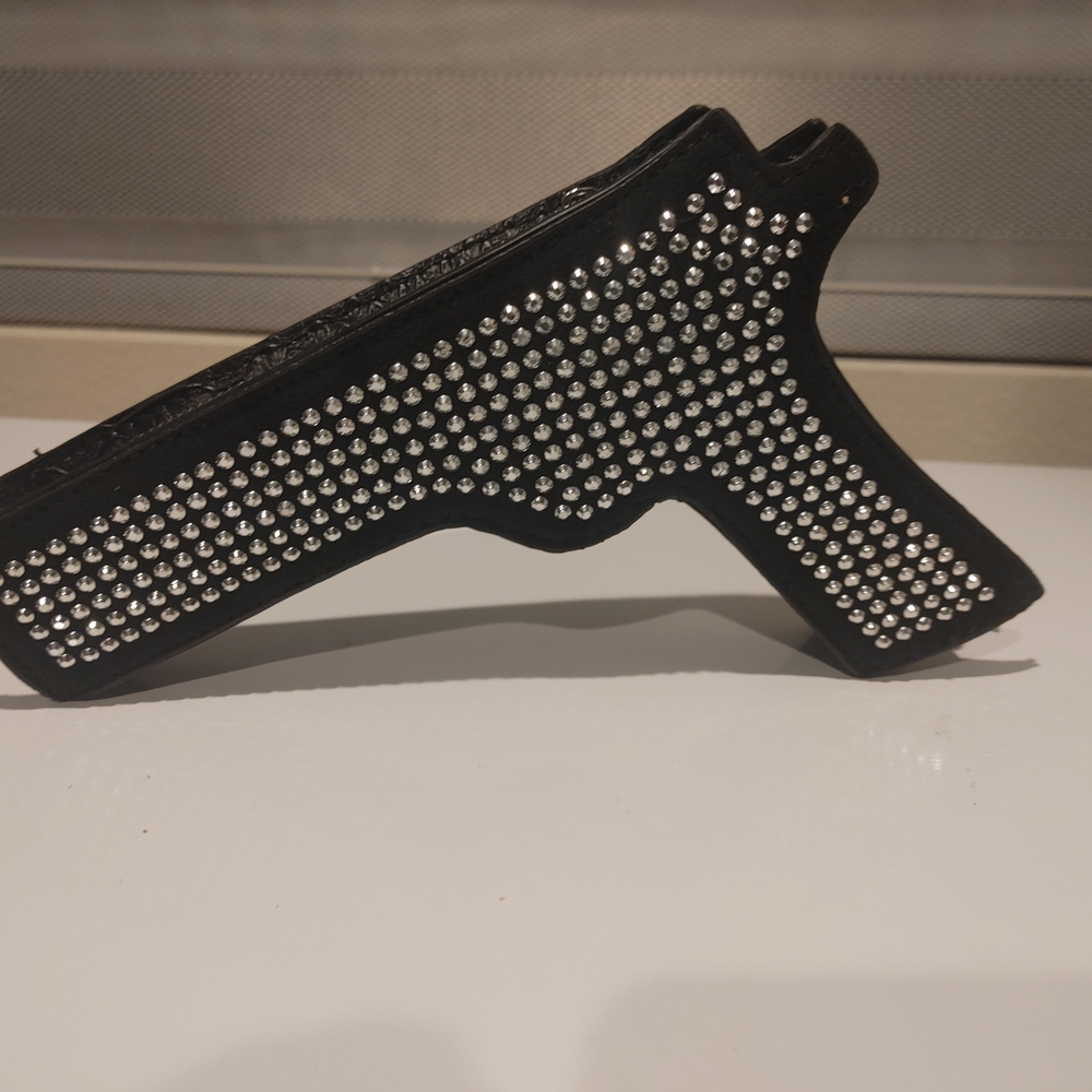 Black and Silver Studded Clutch